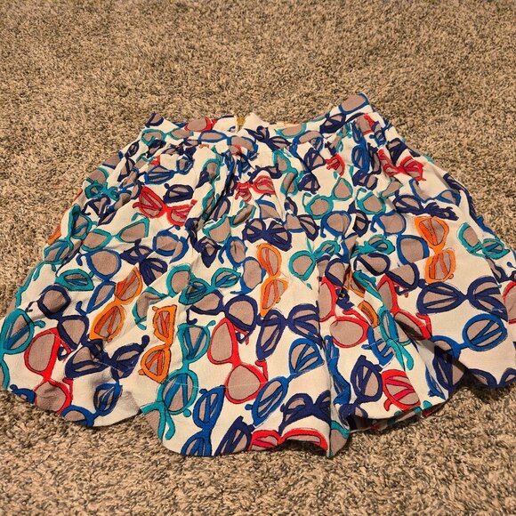 Kate Spade Coreen Sunglasses Print Crepe Skirt 10 - Picture 1 of 4